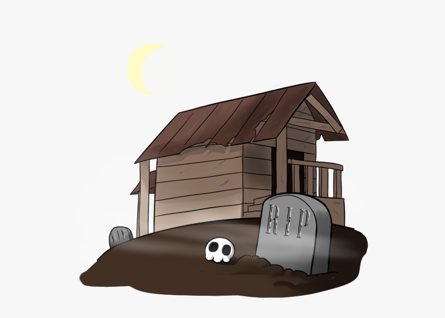 Clip House - Haunted Shed Drawings, Transparent Clipart