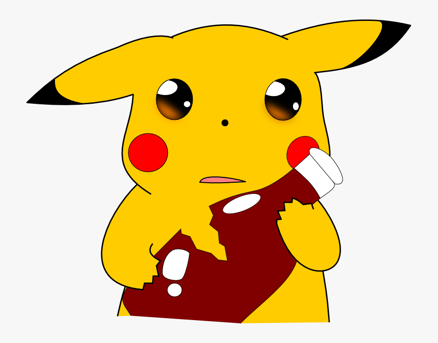 Sad Pikachu Broken Ketchup Clipart , Png Download - Pikachu And Ketchup Png, Transparent Clipart