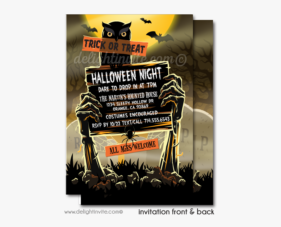 Clip Art Zombie Graveyard Adult Halloween - Halloween Greetings For Adults, Transparent Clipart