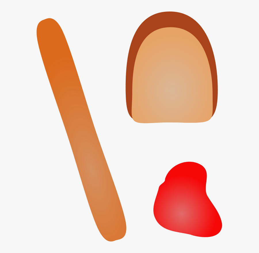 Peach,orange,line - Hot Dog, Transparent Clipart