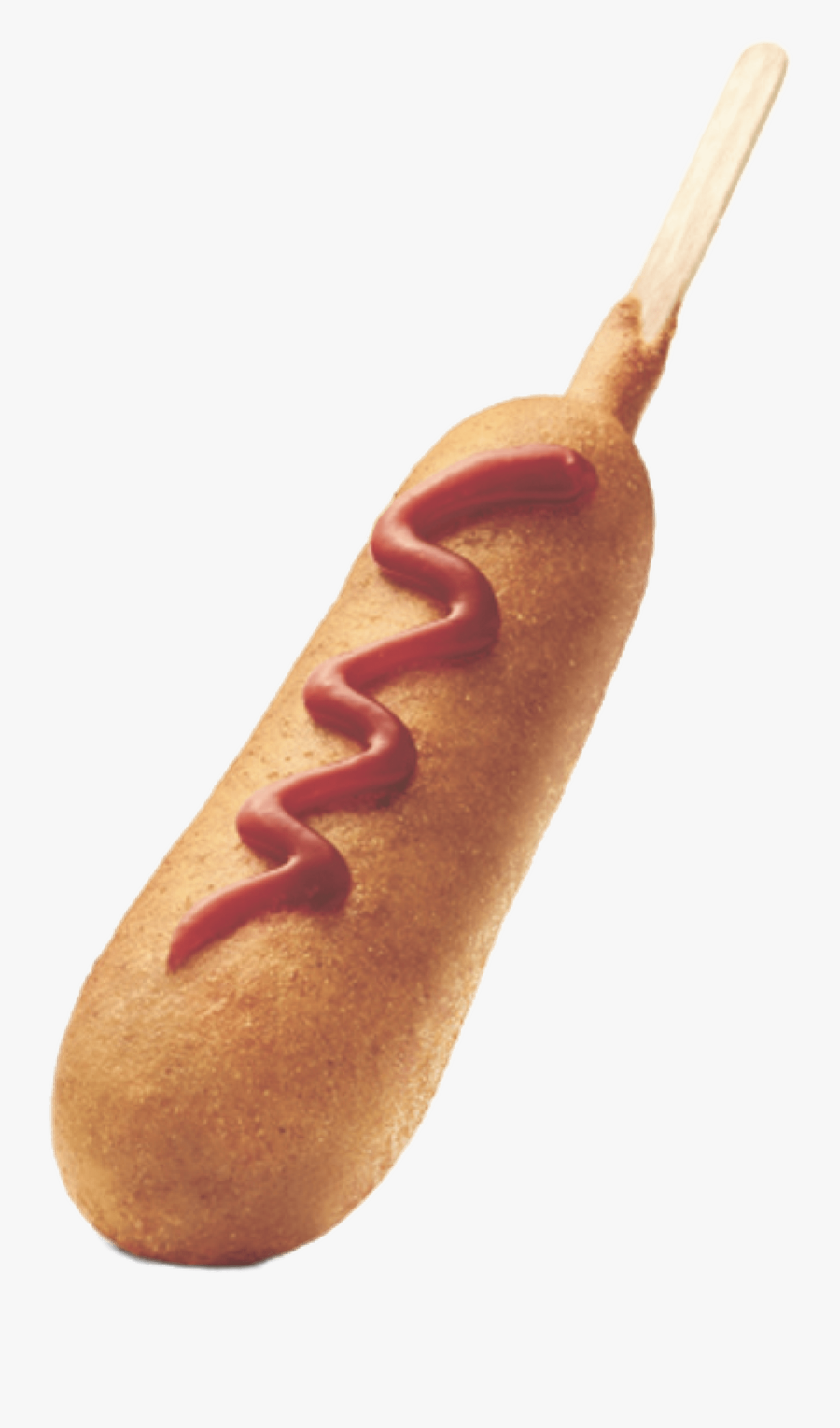 Corn Dog With Ketchup, Transparent Clipart