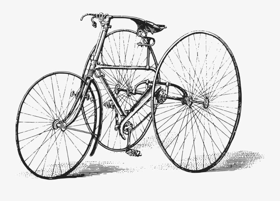 Bicycle,racing Bicycle,monochrome Photography - Antique Tricycle, Transparent Clipart