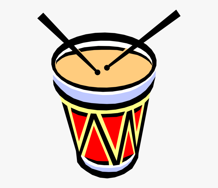 Vector Illustration Of Snare Drum Percussion Instrument - Clip Art, Transparent Clipart