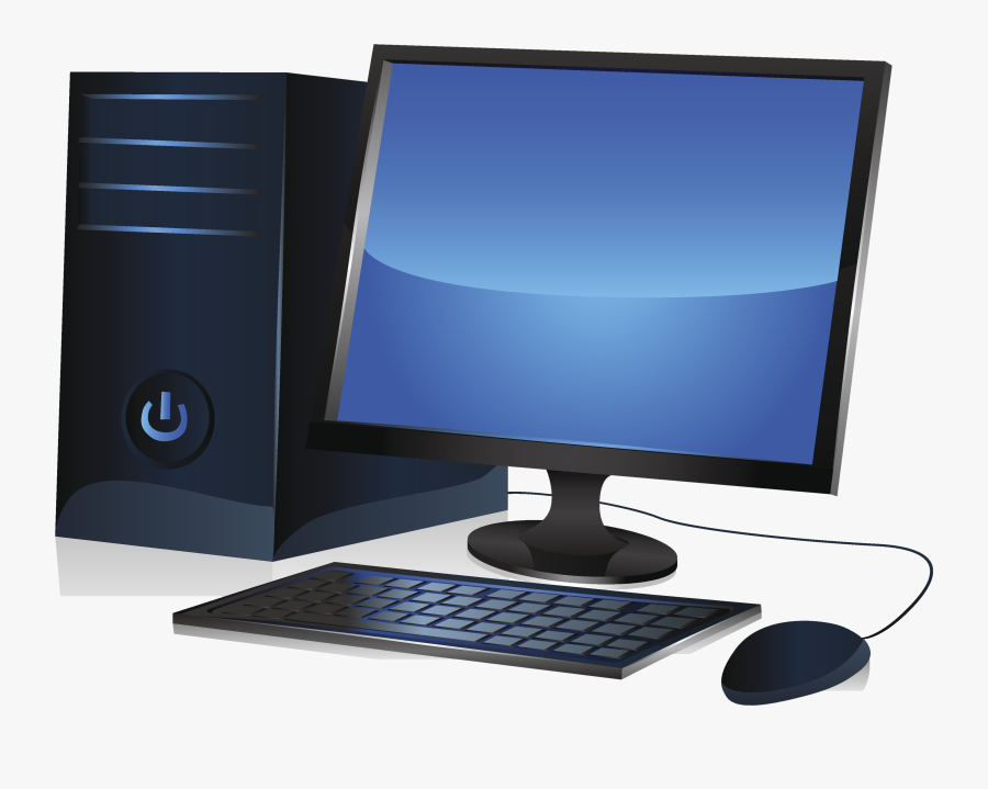 Set Clipart Desktop Computer - Computer Image Png File, Transparent Clipart