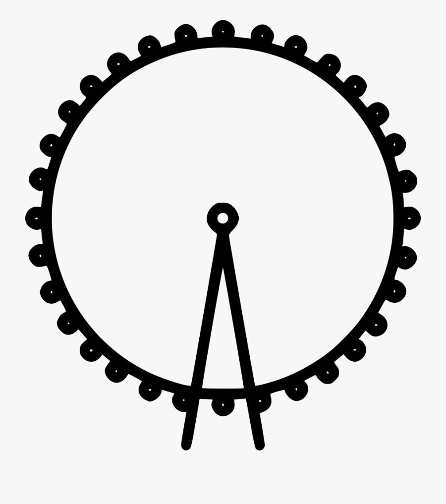 London Drawing Icon For Free Download - London Eye Silhouette Png, Transparent Clipart