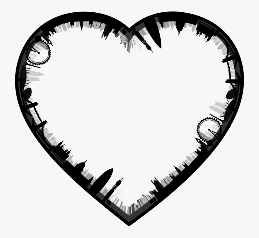 London Skyline Frame - Citi Heart Png, Transparent Clipart
