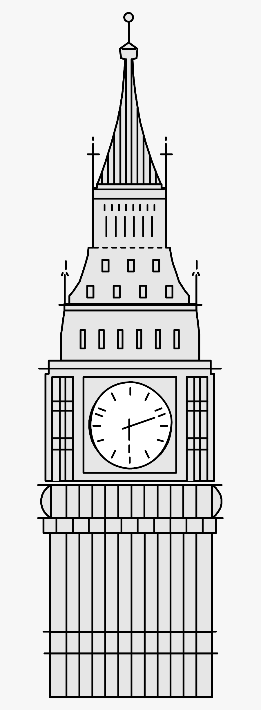 Clipart - Big Ben Clip Art, Transparent Clipart