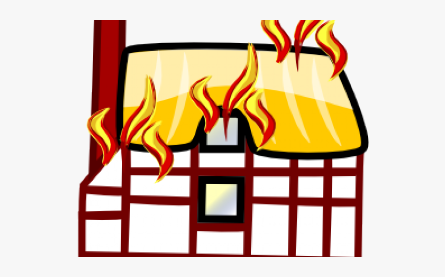 Burning House Cartoon Png, Transparent Clipart