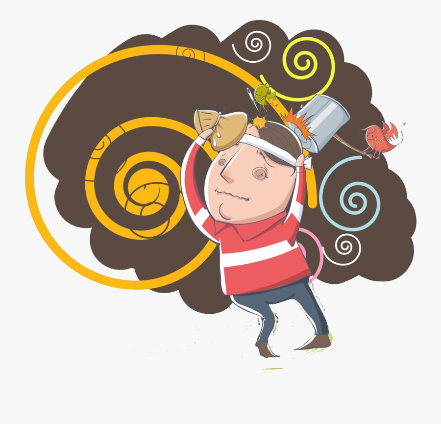 Transparent Fever Clipart - Headache Bear Cartoon, Transparent Clipart