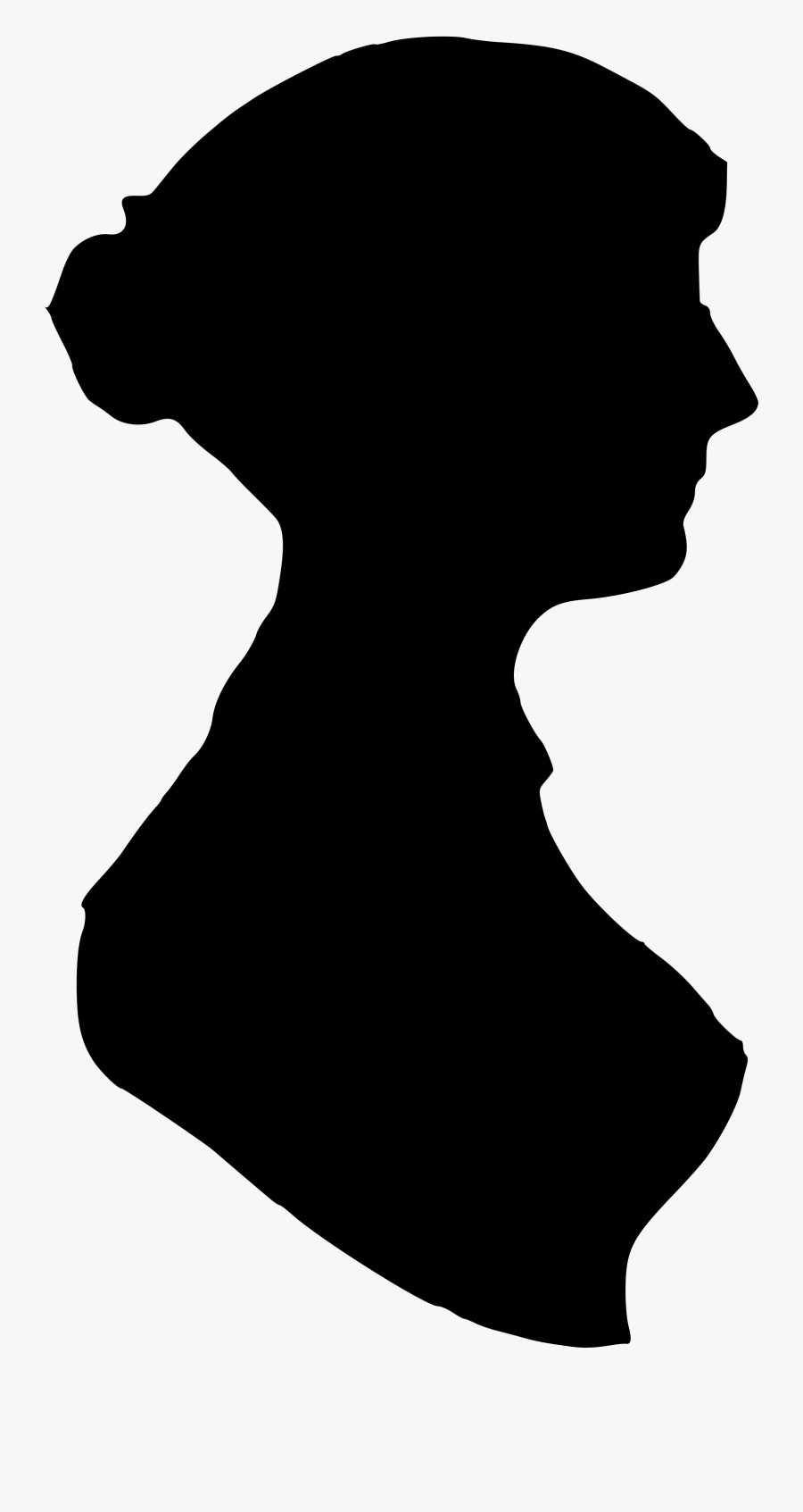 Filejaneaustensilhouette - Svg - Jane Austen Silhouette, Transparent Clipart