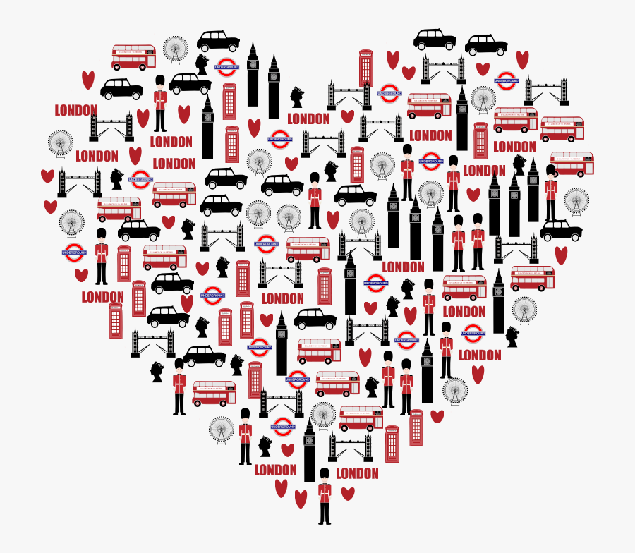 London Heart, Transparent Clipart