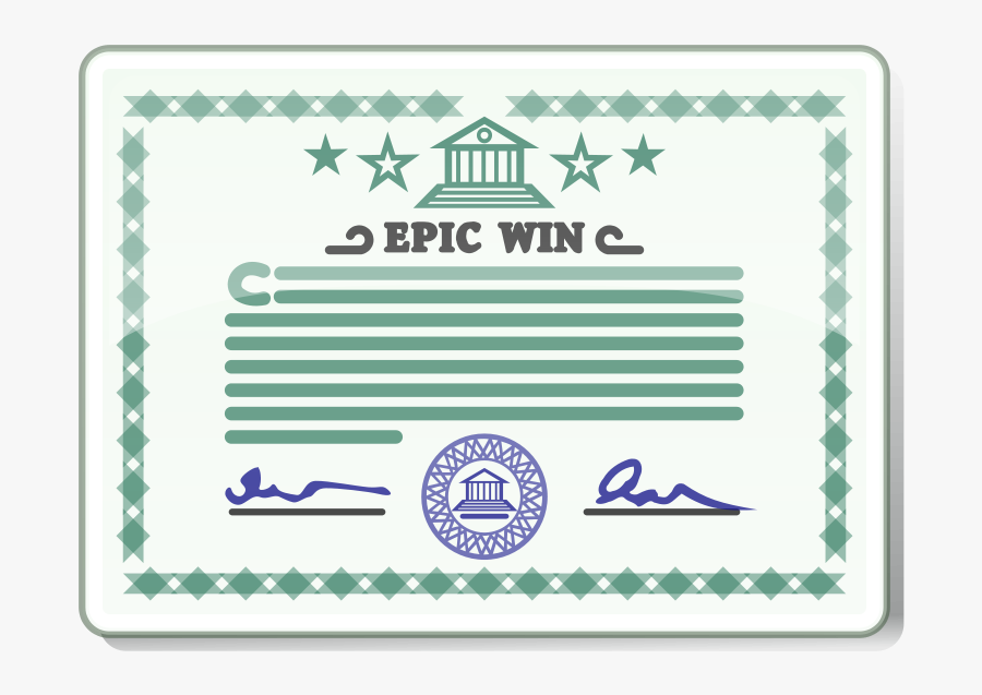 Certificate - Diploma, Transparent Clipart