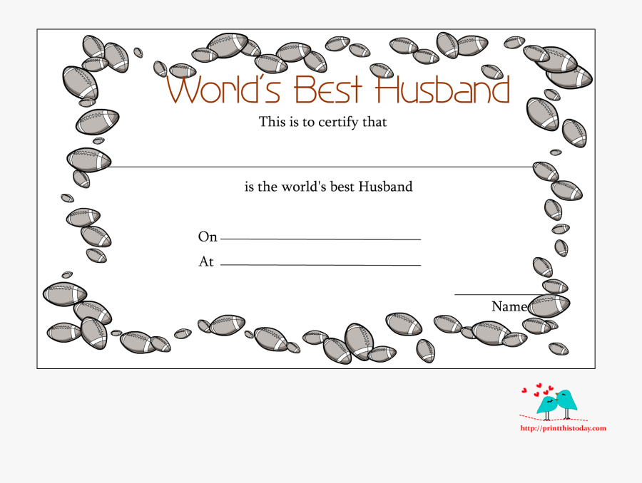 Certificate Template Clipart Anniversary Award - Love My Husband Coloring Pages, Transparent Clipart