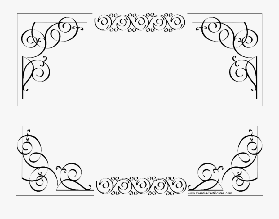 Certificate Border Clipart Template Microsoft Word - Elegant Border For Certificate, Transparent Clipart