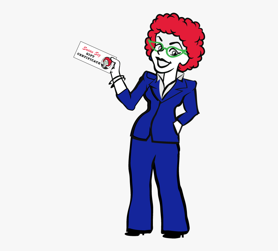 Buy A Susan Sez Gift Certificate - Cartoon, Transparent Clipart