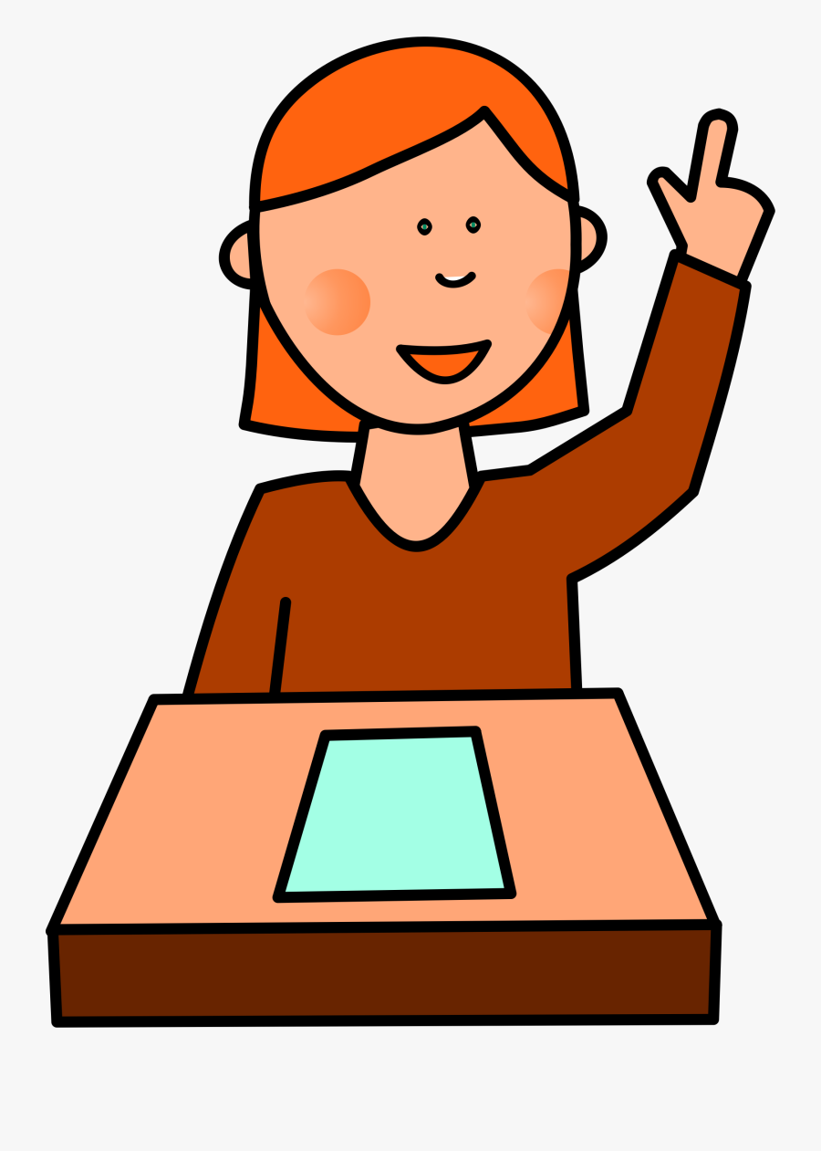 Raise Hand Clipart Black And White - Someone Asking A Question, Transparent Clipart