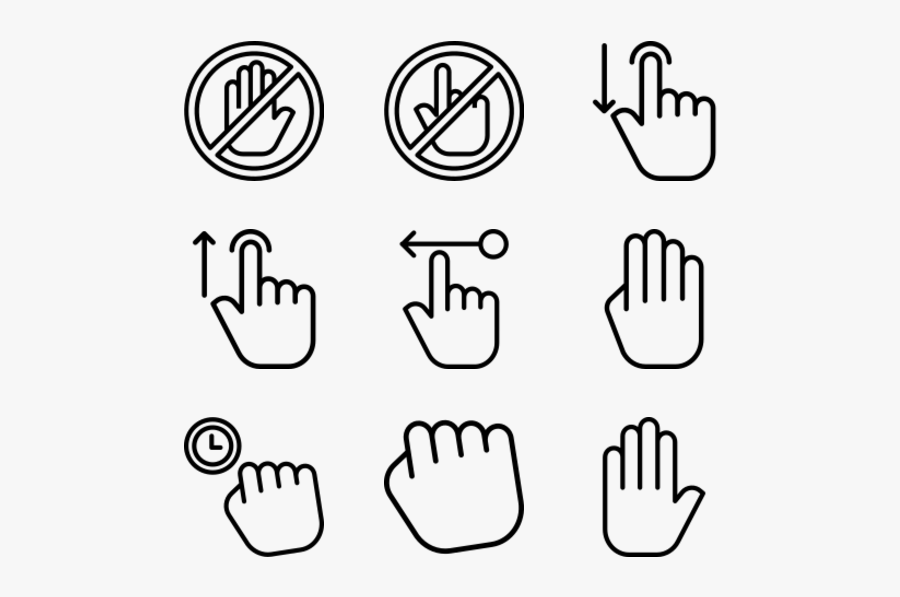 Gestures - Hand Icon, Transparent Clipart