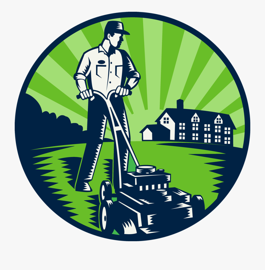 Gardener - Lawn Mower Landscaper Clip Art, Transparent Clipart