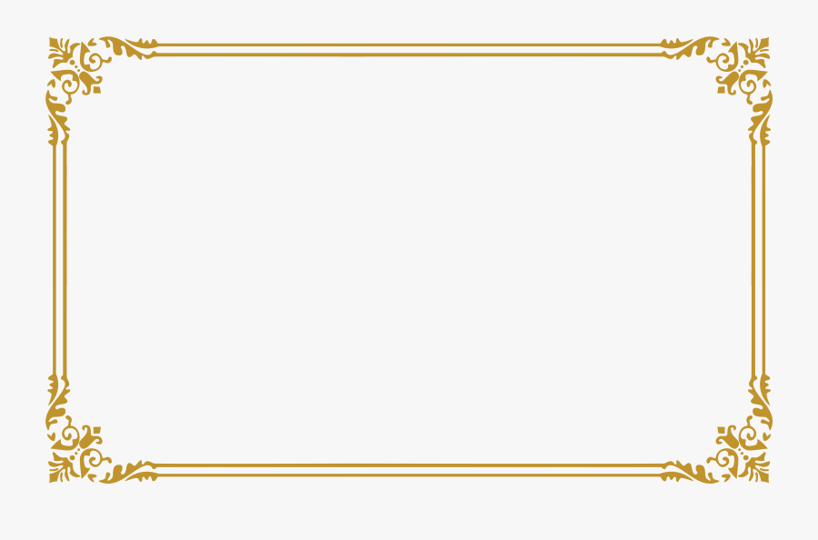 Of Border Certificate Shading Png Free Photo Clipart - Transparent Background Border Gold, Transparent Clipart