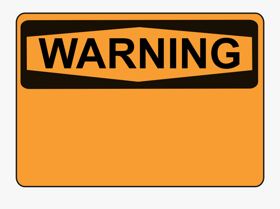 Clip Art Free Library Warning Orange Big Image Png - Blank Warning Sign Png, Transparent Clipart