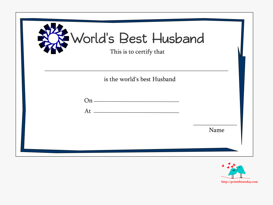 Transparent Certificate Clipart - Love My Husband Coloring Pages, Transparent Clipart