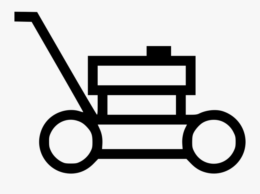 Lawn Mower - Lawn Mower Line Icon, Transparent Clipart