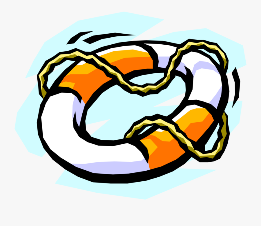 Vector Illustration Of Lifebuoy Ring Lifesaver Life - Clipart Rettungsring, Transparent Clipart