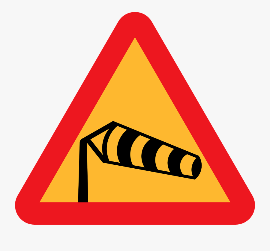 Bag Of Winds Clipart Color - High Wind From The Right Sign, Transparent Clipart