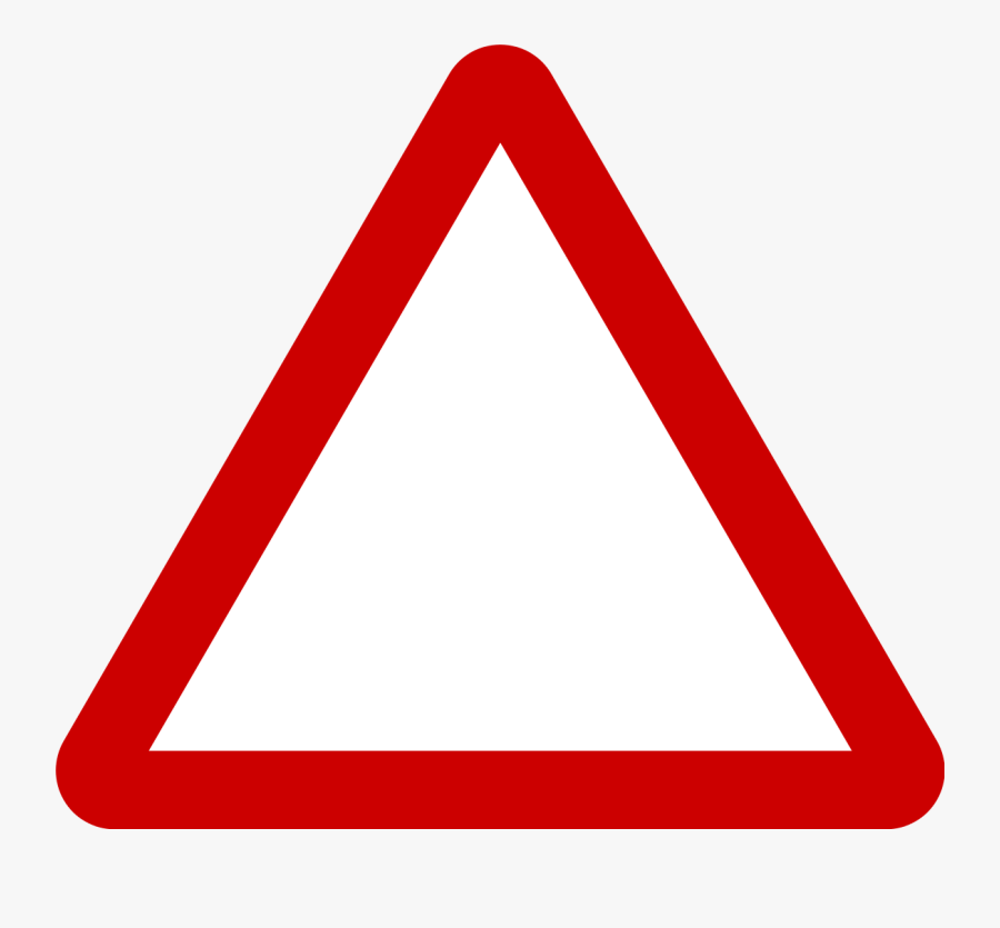Triangle Warning Sign - Triangle Png Red Transparent, Transparent Clipart