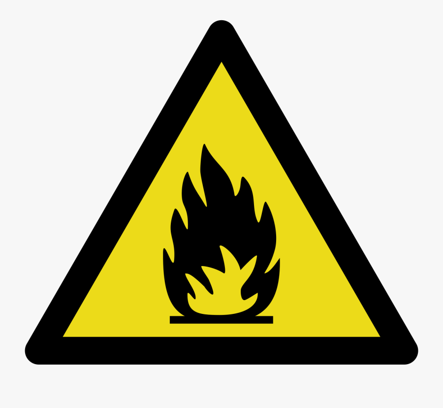 Warning Flammable Liquid Sign - Fire Warning Sign Png, Transparent Clipart