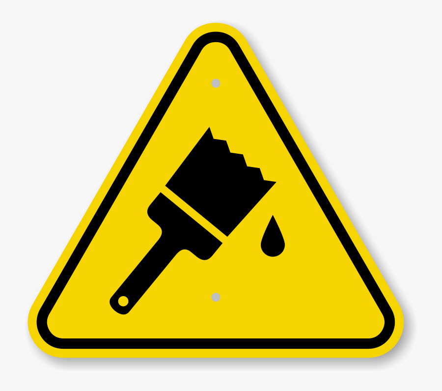 Iso Wet Paint Warning Sign Symbol - Wet Paint Sign , Free Transparent Cli.....