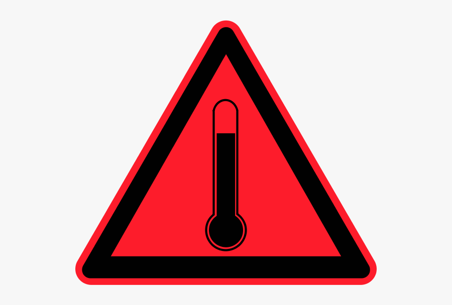 Temperature Clip Art - High Temperature Warning Sign, Transparent Clipart