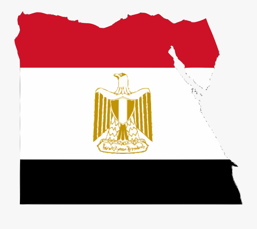 Clip Art Egypt Flag - Egypt Outline With Flag, Transparent Clipart