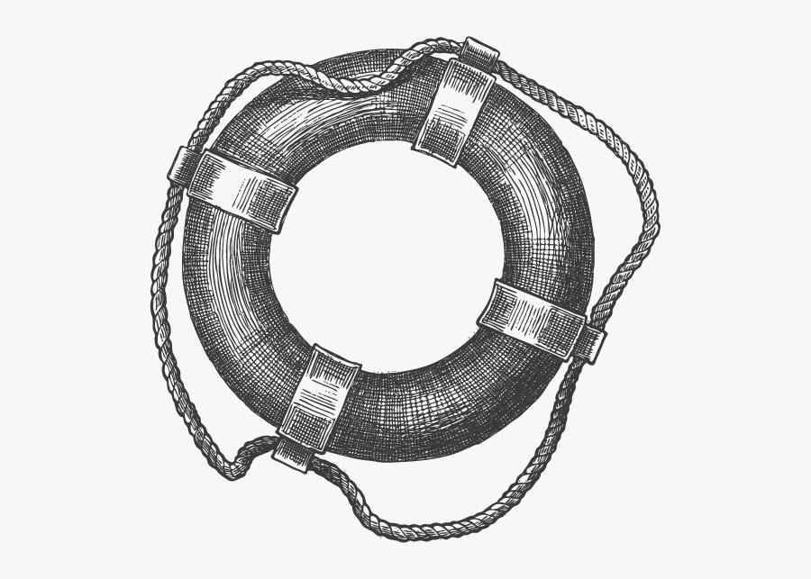 Life Buoy Sketch, Transparent Clipart