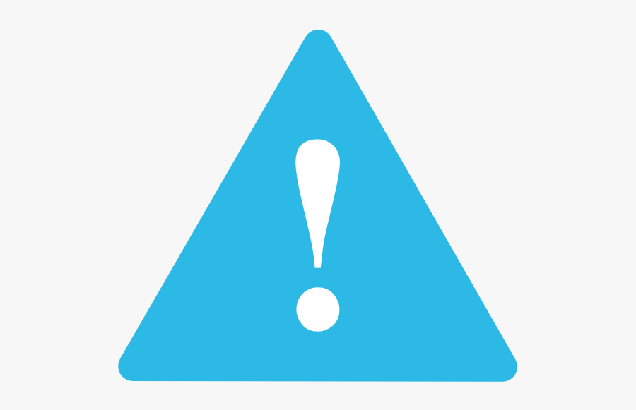 Free Warning Vector Blue, Transparent Clipart