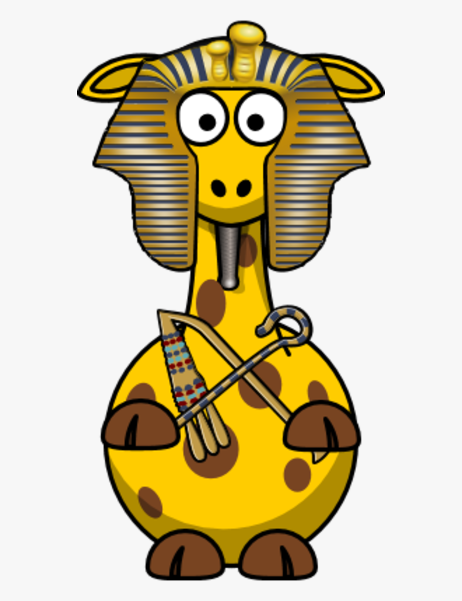 Giraffe Pharaoh Egypt Egyptian - Cartoon Giraffe, Transparent Clipart
