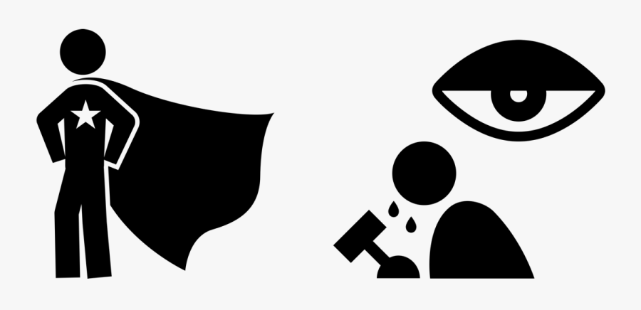 Service Or Are You - Black And White Superhero Png, Transparent Clipart