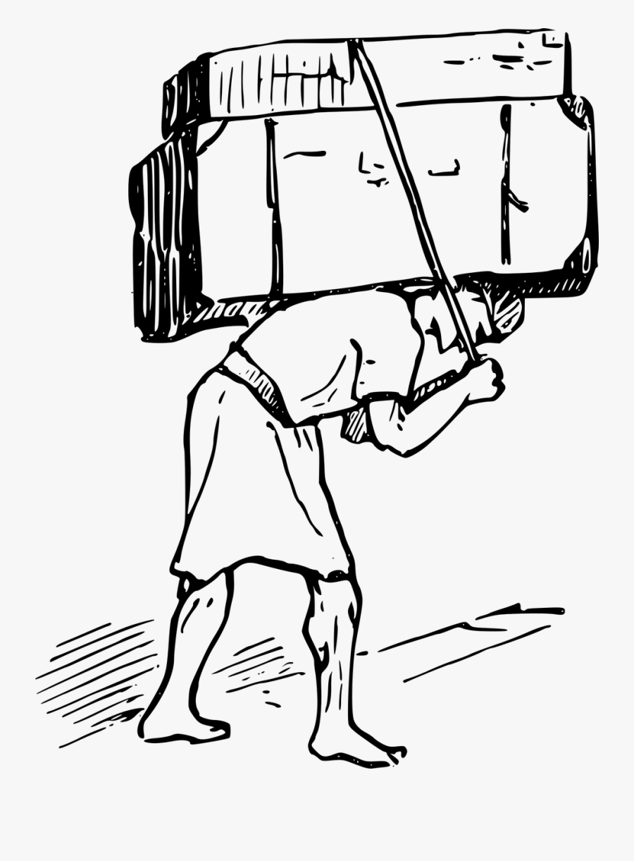 Burden Heavy Man Free Picture - Easy Slaves To Draw, Transparent Clipart