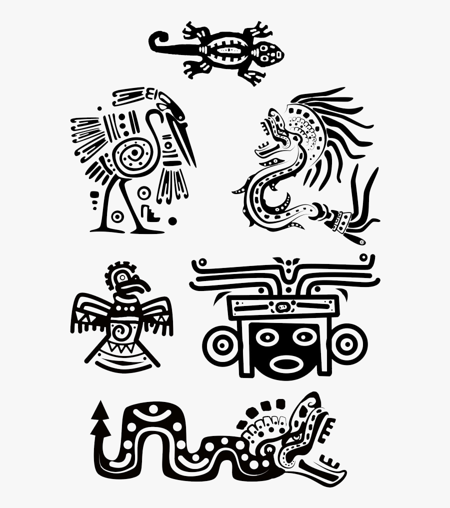 Tattoo Ancient Maya Egypt Animals Symbol Aztec Clipart - American Indian National Tattoo, Transparent Clipart