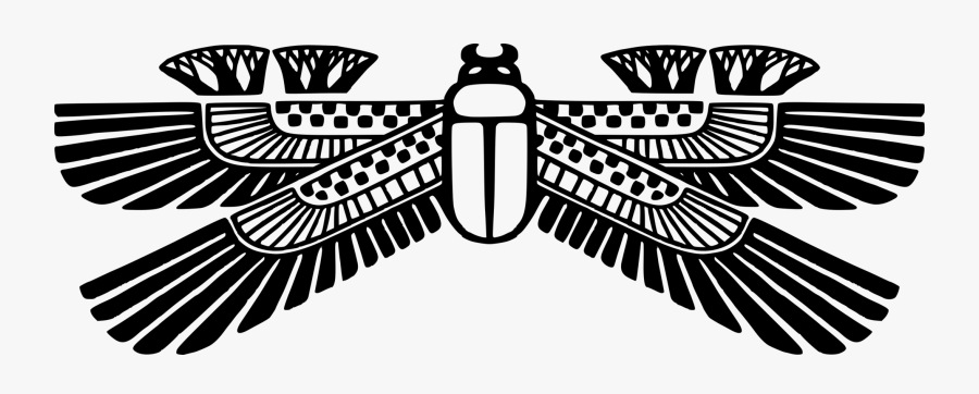 Symmetry,monochrome Photography,symbol - Egyptian Scarab Scarab Png, Transparent Clipart