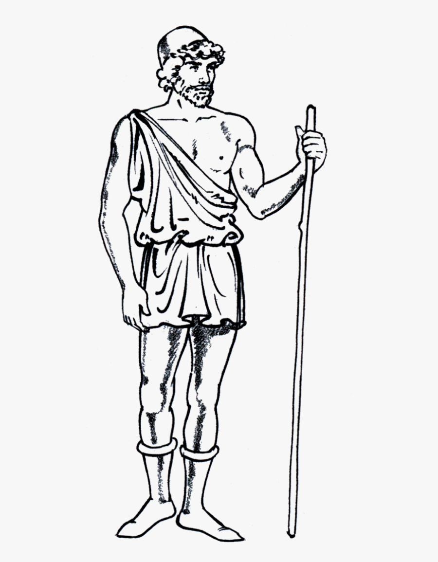 Slave Drawing Ancient Greek For Free Download - Ancient Greek Man Drawing, Transparent Clipart