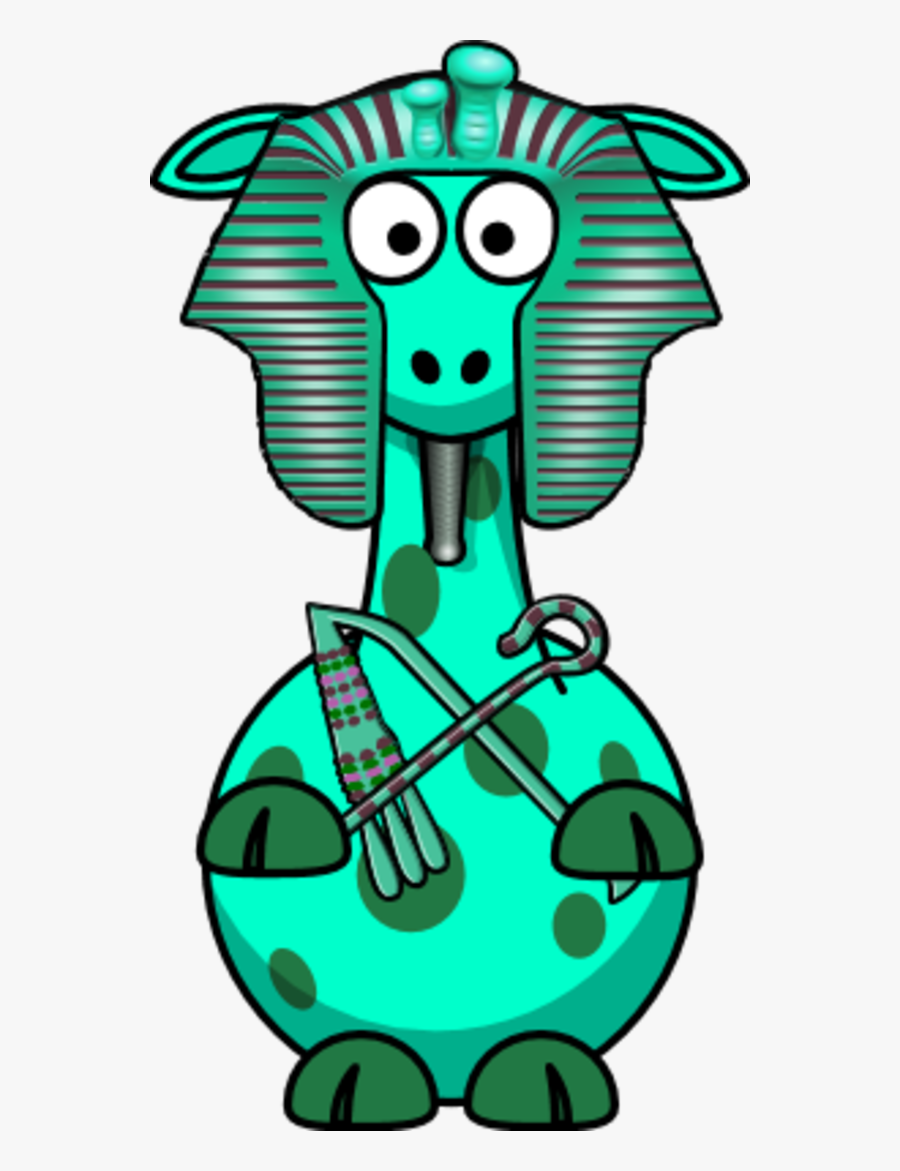 Giraffe Pharaoh Egypt Egyptian - Cartoon Giraffe, Transparent Clipart