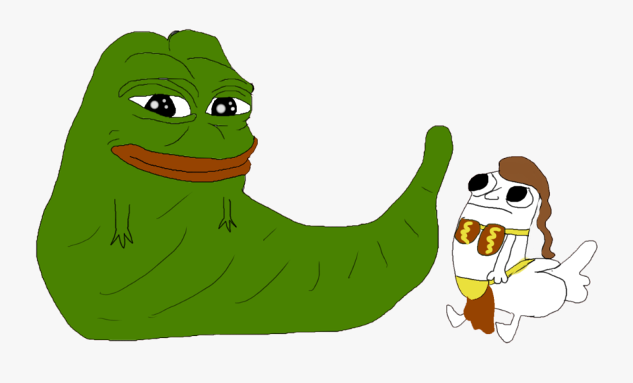 Jabba The Pepe And Slave Dickbutt - Pepe Jabba The Hutt, Transparent Clipart