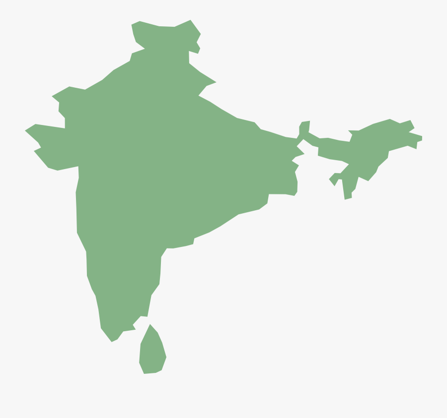 Map Of India Transparent - Vector India And Sri Lanka Map, Transparent Clipart
