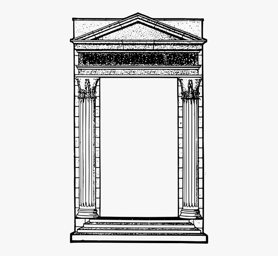 Picture Frame,monochrome Photography,symmetry - Ancient Rome Rome Frame, Transparent Clipart