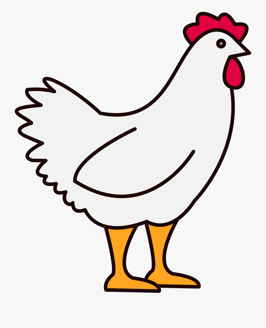 Clipart Of Hen India Pencil And In Color - Clipart Image Of Hen, Transparent Clipart