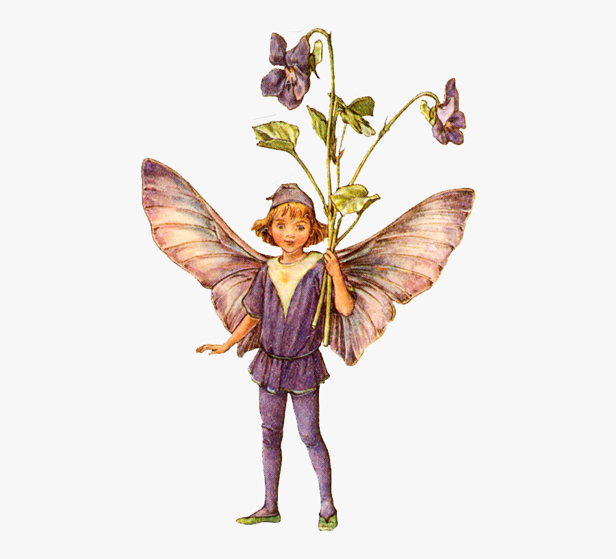L Minas Antiguas Retro - Cicely Mary Barker Violet Fairy, Transparent Clipart