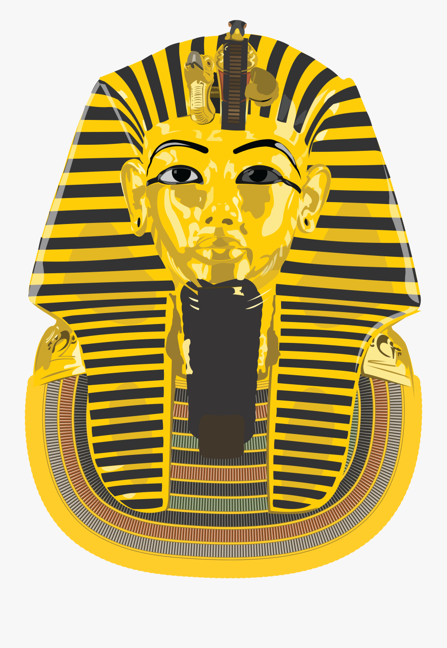 Free Clipart Of An Ancient Egyptian Death Mask For - King Tut Mask Drawing, Transparent Clipart