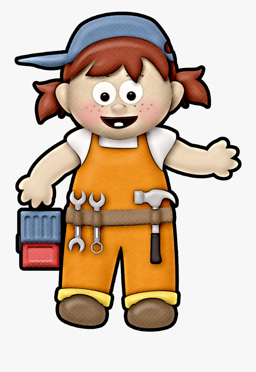 Carpanter Girl Clipart Png - Cartoon, Transparent Clipart