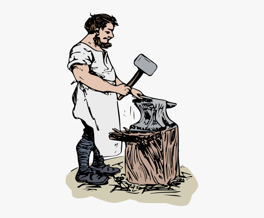 Human Behavior,art,fictional Character - Clip Art Of Blacksmith, Transparent Clipart